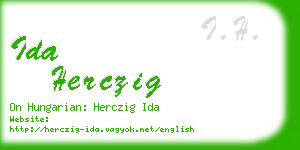 ida herczig business card